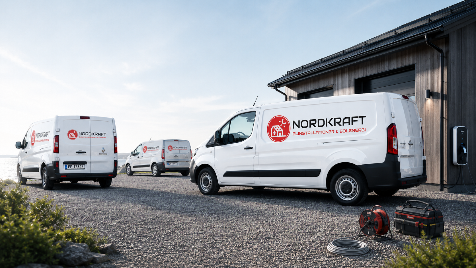 Nordkraft Solenergis montageteam